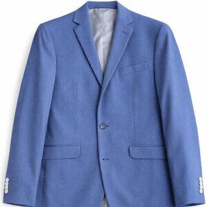 Reaction Kenneth Cole Blue Textured Sport Coat Blazer 40L Men's